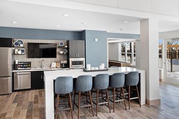 Efficient appliances in kitchen